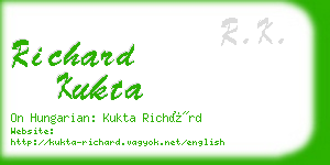 richard kukta business card